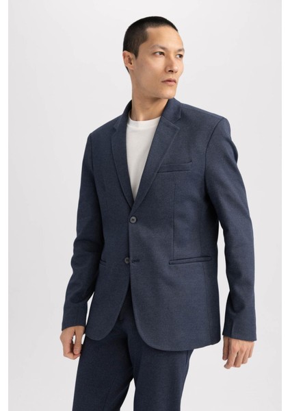 Slim Fit Dar Kesim Astarlı Blazer Ceket W9254AZ23SP