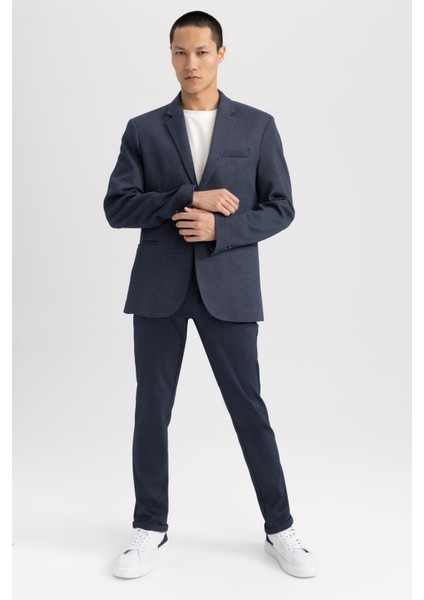 Slim Fit Dar Kesim Astarlı Blazer Ceket W9254AZ23SP