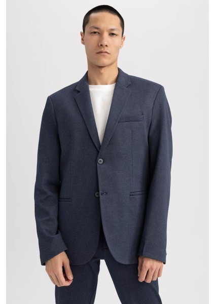 Slim Fit Dar Kesim Astarlı Blazer Ceket W9254AZ23SP