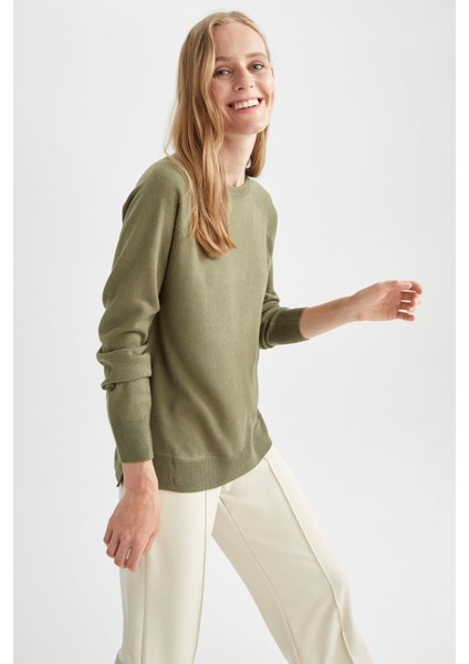 Regular Fit Bisiklet Yaka Kaşmir Dokulu Ekstra Yumuşak Kazak I6913AZ22WN