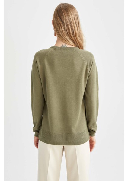 Regular Fit Bisiklet Yaka Kaşmir Dokulu Ekstra Yumuşak Kazak I6913AZ22WN