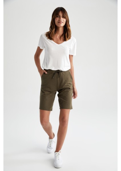 Regular Fit %100 Pamuk Bermuda Şort N7439AZ22SM