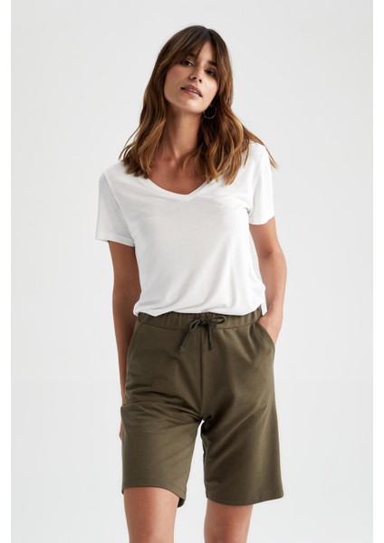 Regular Fit %100 Pamuk Bermuda Şort N7439AZ22SM fiyatları