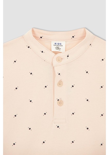 Erkek Çocuk Desenli Kısa Kollu Polo Tişört X2703A622SP fırsatları
