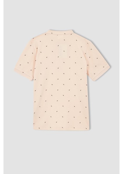 Erkek Çocuk Desenli Kısa Kollu Polo Tişört X2703A622SP