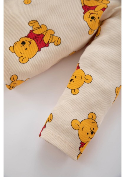 Erkek Bebek Disney Winnie The Pooh Kısa Kollu Fitilli Kaşkorse 2'li Pijama Takım Z4291A223SP
