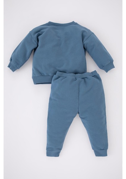 Erkek Bebek Baskılı Sweatshirt Eşofman Alt 2'li Takım Z1952A223SP