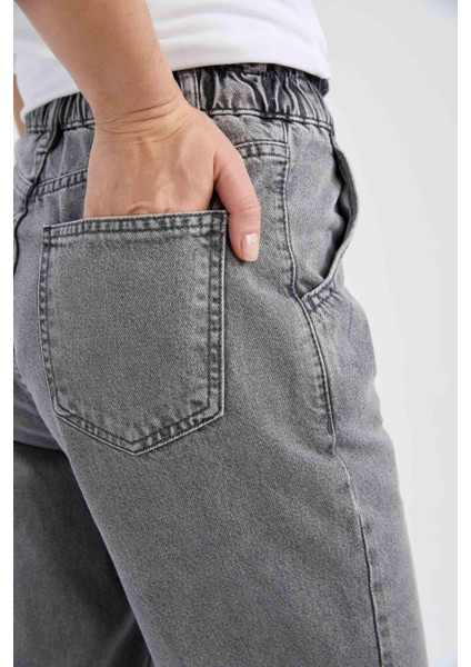 Paperbag Fit Yüksek Bel Jean %100 Pamuk Pantolon Y9493AZ23SP