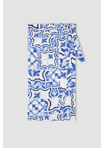 Nefes İstanbul X Defacto Desenli Plaj %100 Pamuk Kıyafeti X8876AZ22HS