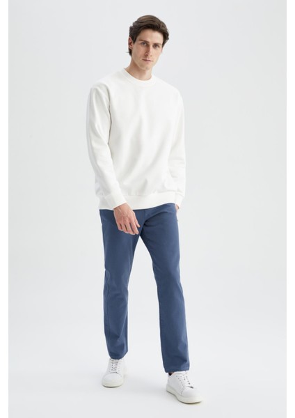 Oversize Fit Bisiklet Yaka Basic Pamuklu Sweatshirt T5139AZ22AU