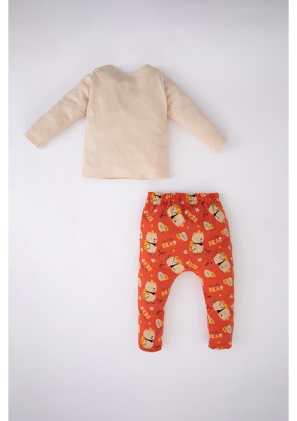 Erkek Bebek Desenli Uzun Kollu 2'li Takım Y9666A222WN