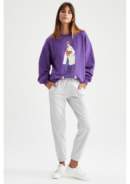 Beli Bağcıklı Cepli Relax Fit İçi Yumuşak Tüylü Jogger Eşofman Altı W1505AZ22WN fiyatları