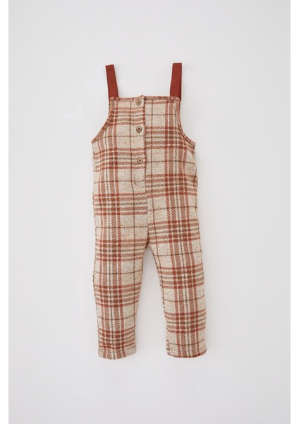 Kız Bebek Kareli Askılı Tulum Z0742A222WN