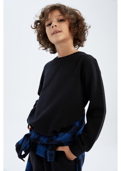 Erkek Çocuk Bisiklet Yaka Kalın Sweatshirt Z4750A623SP