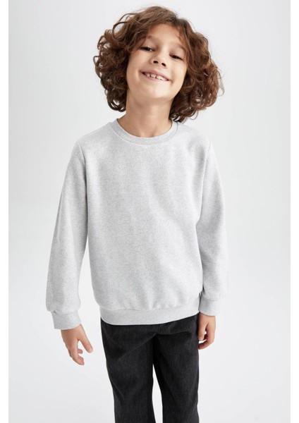 Erkek Çocuk Bisiklet Yaka Kalın Sweatshirt Z4750A623SP