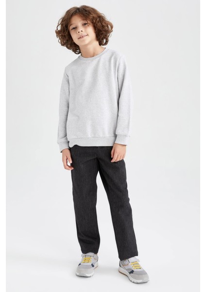 Erkek Çocuk Bisiklet Yaka Kalın Sweatshirt Z4750A623SP