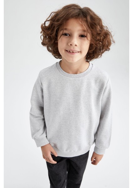 Erkek Çocuk Bisiklet Yaka Kalın Sweatshirt Z4750A623SP