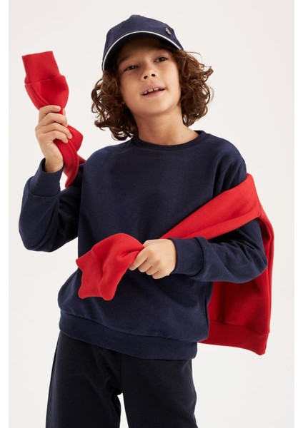 Erkek Çocuk Bisiklet Yaka Kalın Sweatshirt Z4750A623SP modelleri