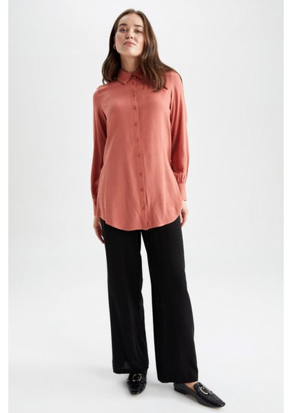 Regular Fit Gömlek Yaka Uzun Kollu Tunik Z3538AZ23SM