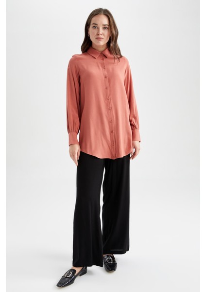 Regular Fit Gömlek Yaka Uzun Kollu Tunik Z3538AZ23SM