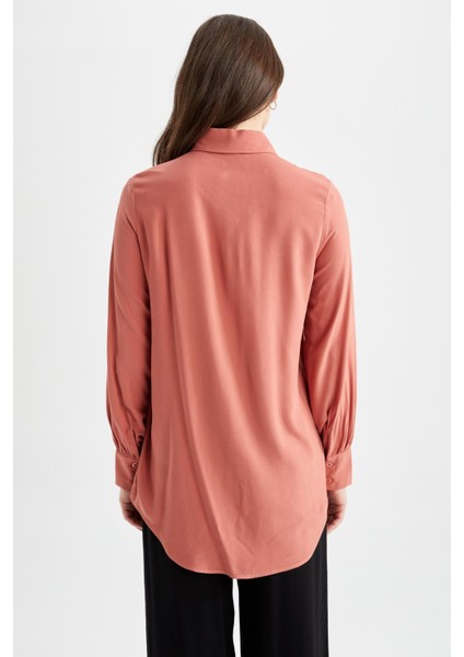 Regular Fit Gömlek Yaka Uzun Kollu Tunik Z3538AZ23SM