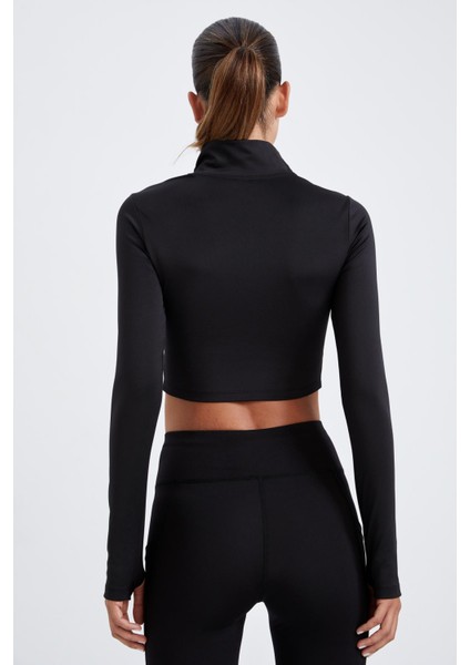 Fit Slim Fit Dik Yaka Yarım Fermuarlı Uzun Kollu Tişört W0343AZ22WN indirimleri