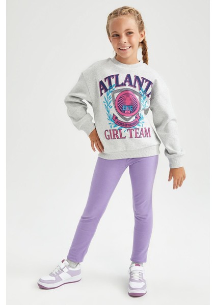 Kız Çocuk Bisiklet Yaka İçi Yumuşak Tüylü Sweatshirt Y3787A622AU fiyatları