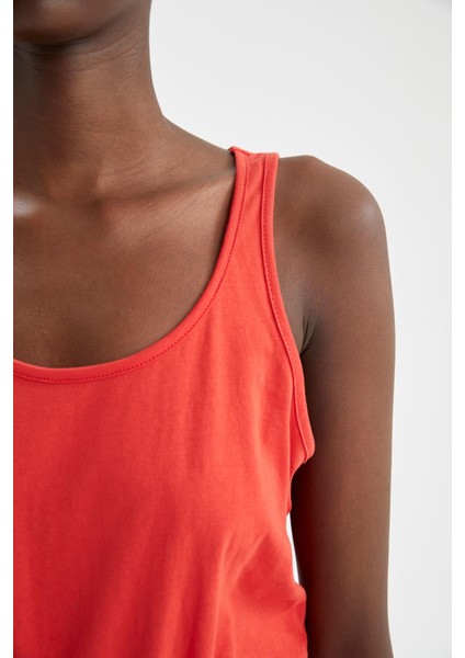 Basic Kolsuz %100 Pamuk Mini Yazlık Elbise T8056AZ22SM indirimleri