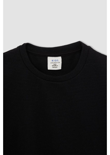 Erkek Çocuk Bisiklet Yaka Geri Dönüşümlü Sweatshirt W8297A622SP