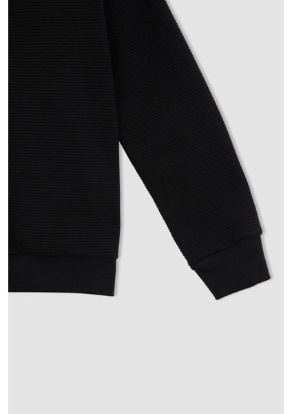 Erkek Çocuk Bisiklet Yaka Geri Dönüşümlü Sweatshirt W8297A622SP