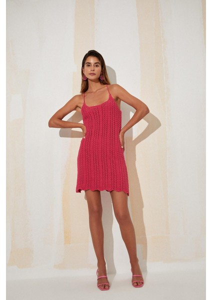 Fitted Askılı Mini Örgü Kroşe Elbise X7264AZ22SP fiyatları