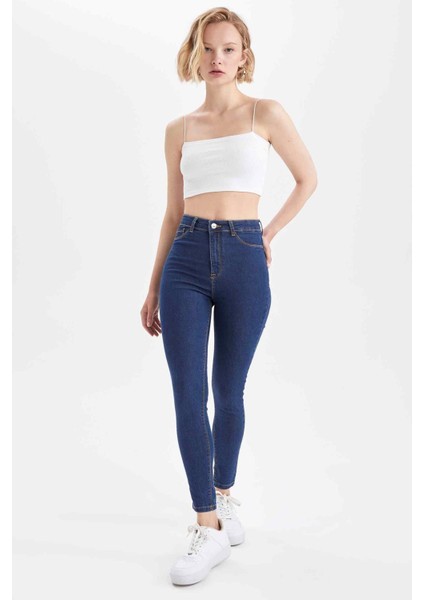 Super Skinny Fit Yüksek Bel Jean Pantolon X0797AZ22SP