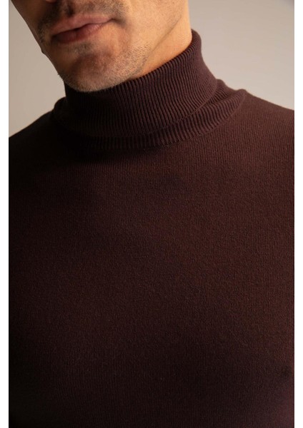 Slim Fit Balıkçı Yaka Triko Kazak R1124AZ22WN fırsatları