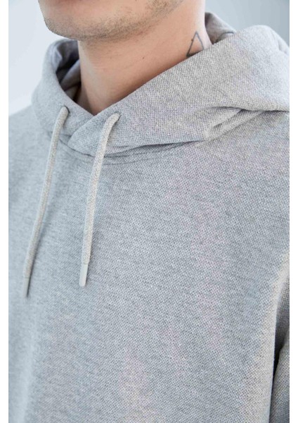 Regular Fit Kapüşonlu Kanguru Cepli Sweatshirt X6031AZ22AU