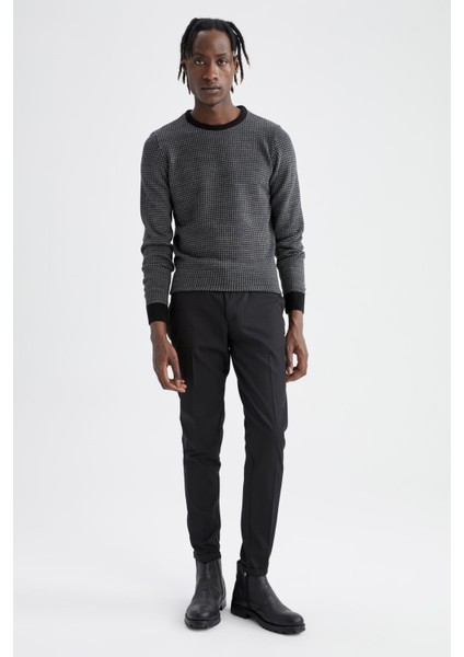 Slim Fit Bisiklet Yaka Triko Kazak X7451AZ22AU fiyatları