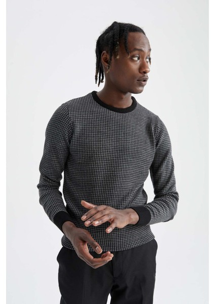 Slim Fit Bisiklet Yaka Triko Kazak X7451AZ22AU modelleri