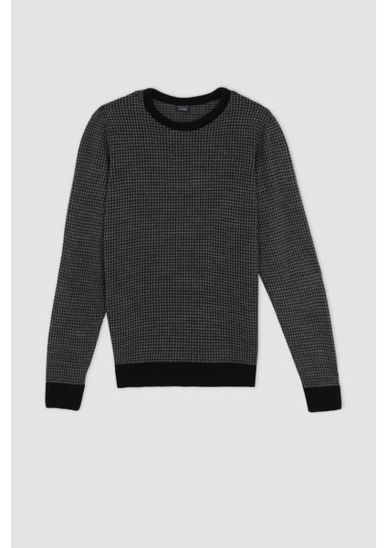 Slim Fit Bisiklet Yaka Triko Kazak X7451AZ22AU