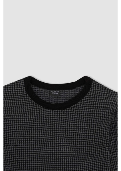 Slim Fit Bisiklet Yaka Triko Kazak X7451AZ22AU