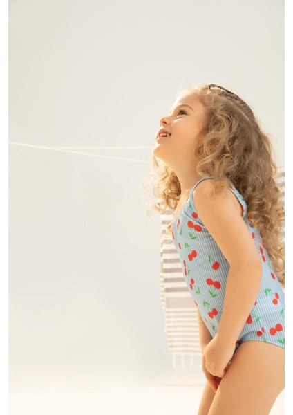 Kız Bebek Kiraz Desenli Mayo W8245A222SM modelleri