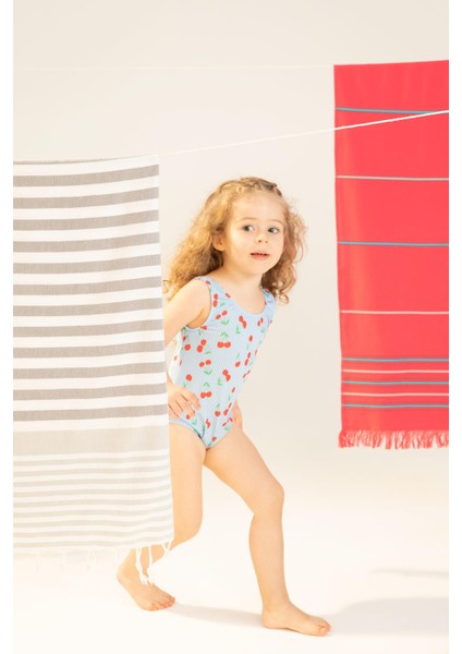 Kız Bebek Kiraz Desenli Mayo W8245A222SM fırsatları