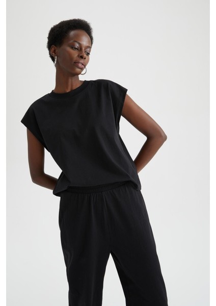 Regular Fit Bisiklet Yaka Basic Yarasa Kollu Tişört X0424AZ22SP modelleri