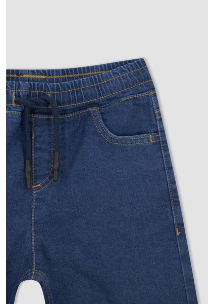 Erkek Çocuk Regular Fit Esnek Belli Jean Bermuda Şort W8082A622SP