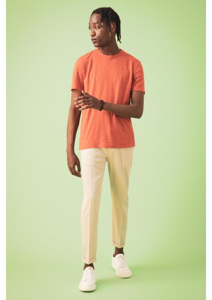 Regular Fit Bisiklet Yaka Tişört W9422AZ22SP fiyatları