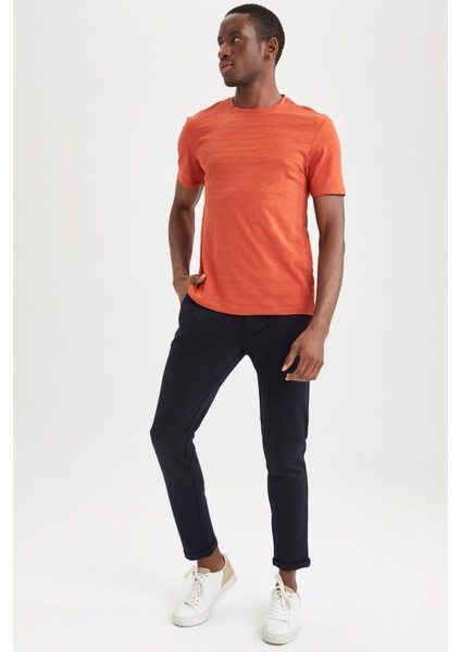 Regular Fit Bisiklet Yaka Tişört W9422AZ22SP