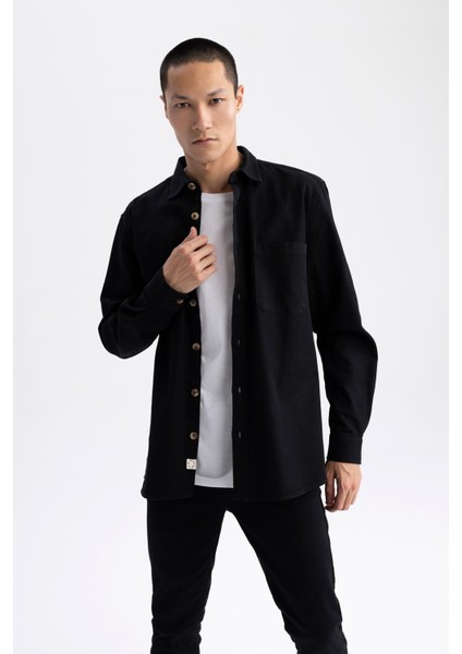 Regular Fit Uzun Kollu %100 Pamuk Gömlek W7830AZ23SP