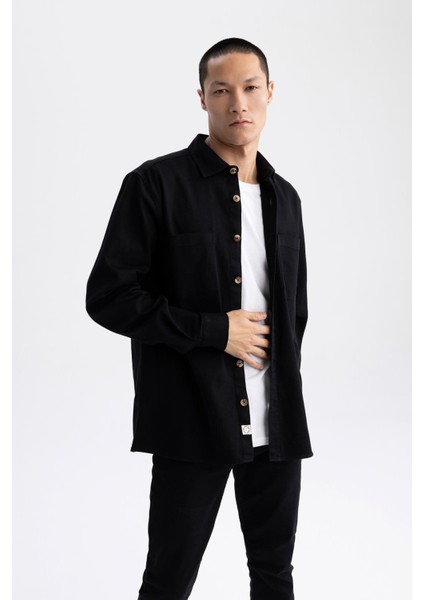 Regular Fit Uzun Kollu %100 Pamuk Gömlek W7830AZ23SP
