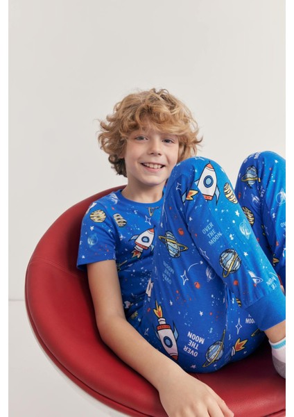 Erkek Çocuk Desenli Kısa Kollu Pijama Takım Z6797A623SM modelleri
