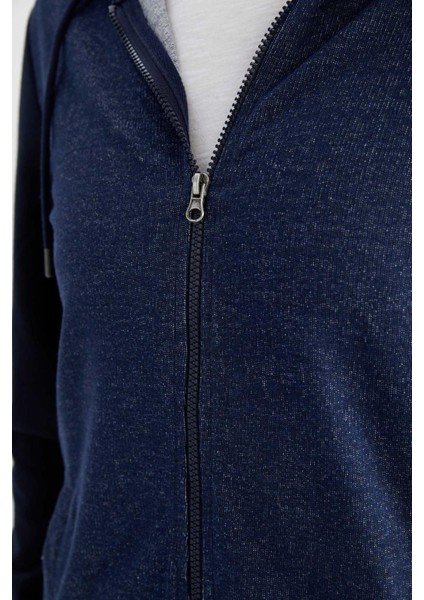 Regular Fit Kapüşonlu Fermuarlı Sweatshirt W3170AZ22SP fırsatları
