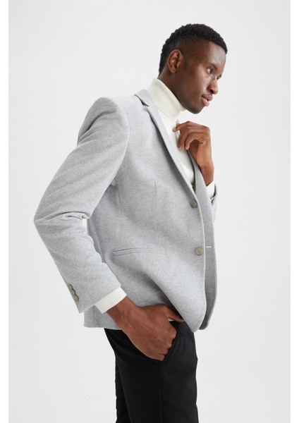 Slim Fit Dokulu Blazer Ceket N0503AZ22SP fırsatları