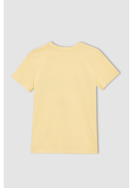 Erkek Çocuk Regular Fit Baskılı Kısa Kollu Pamuklu Penye Tişört X2470A622SP fırsatları